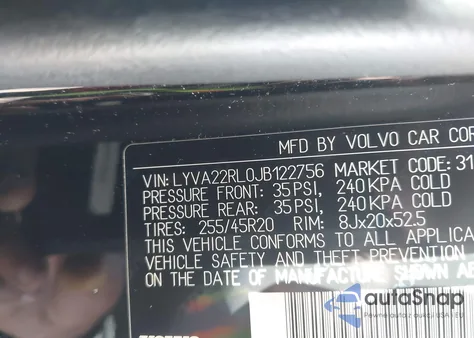 2018 Volvo Xc60 T6 Inscription z USA, uszkodzony, nr VIN LYVA22RL0JB122756